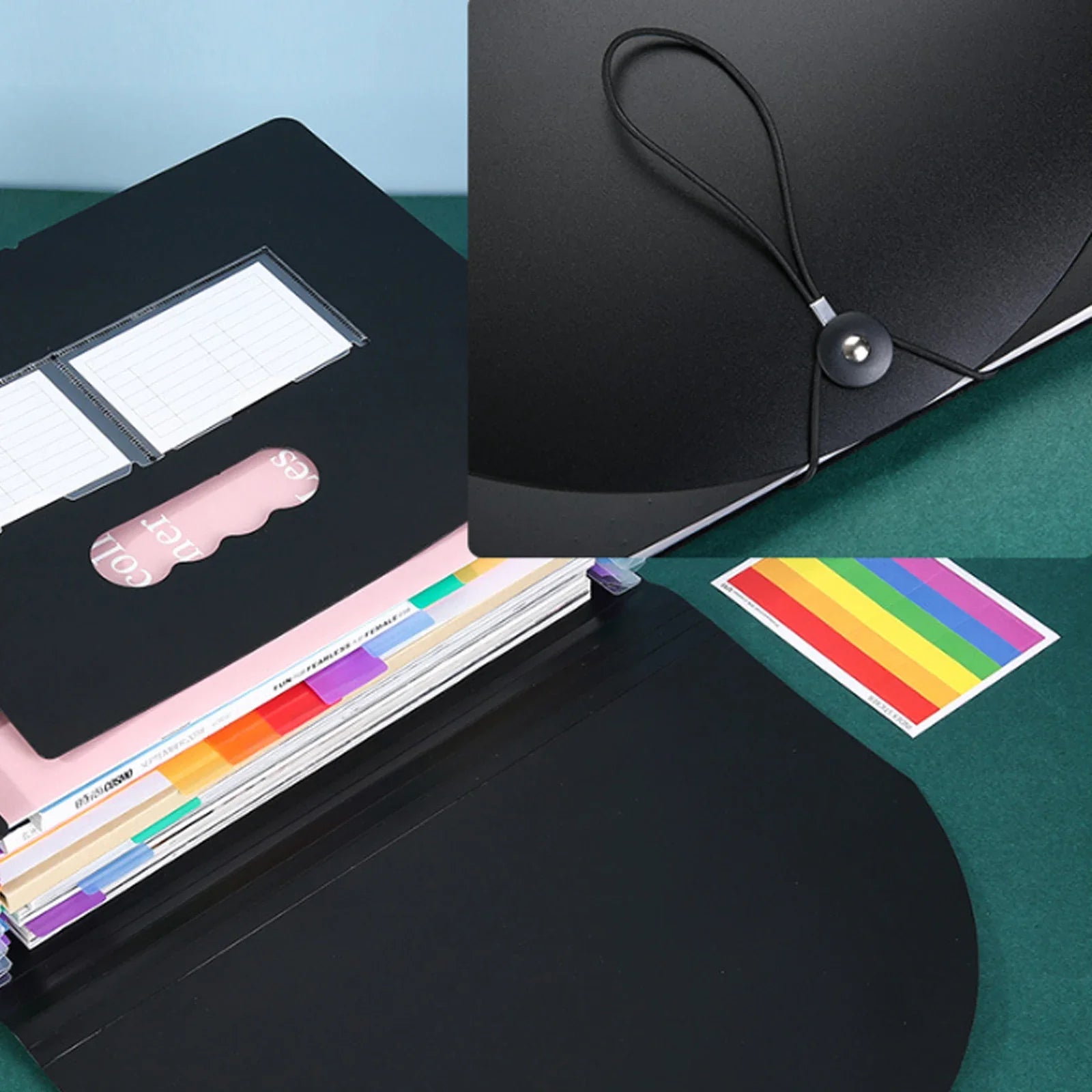 A4 Expanding File Folder with Color Tabs