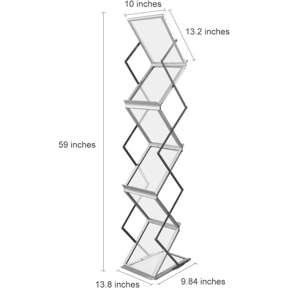 Foldable Aluminum Magazine Rack