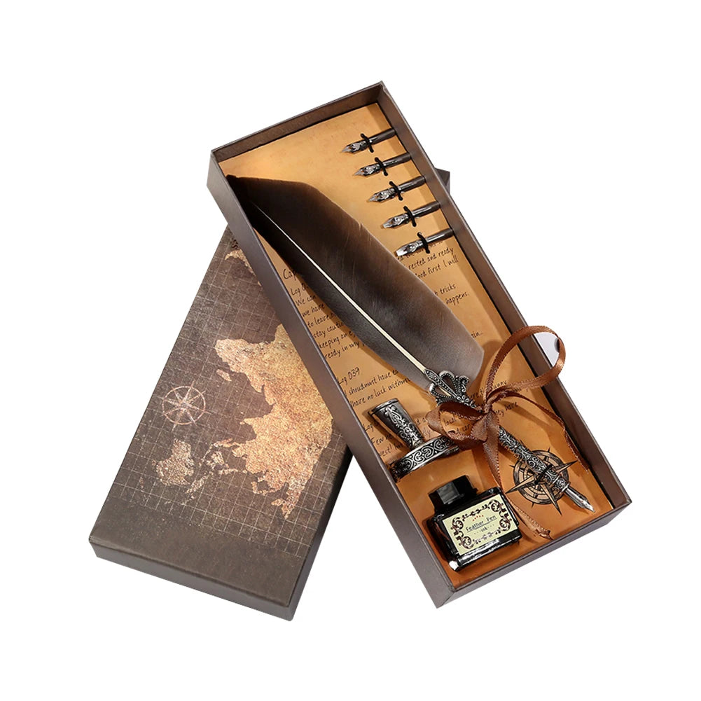 Retro Calligraphy Feather Dip Pen