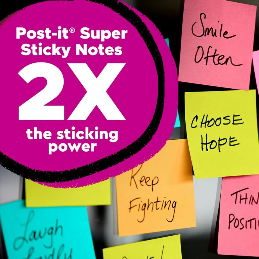 Super Sticky Notes 4x6 in 3 Pads