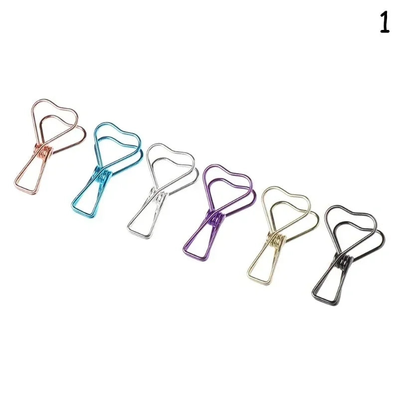 6PCs/Set Hollowed Out Binder Clip