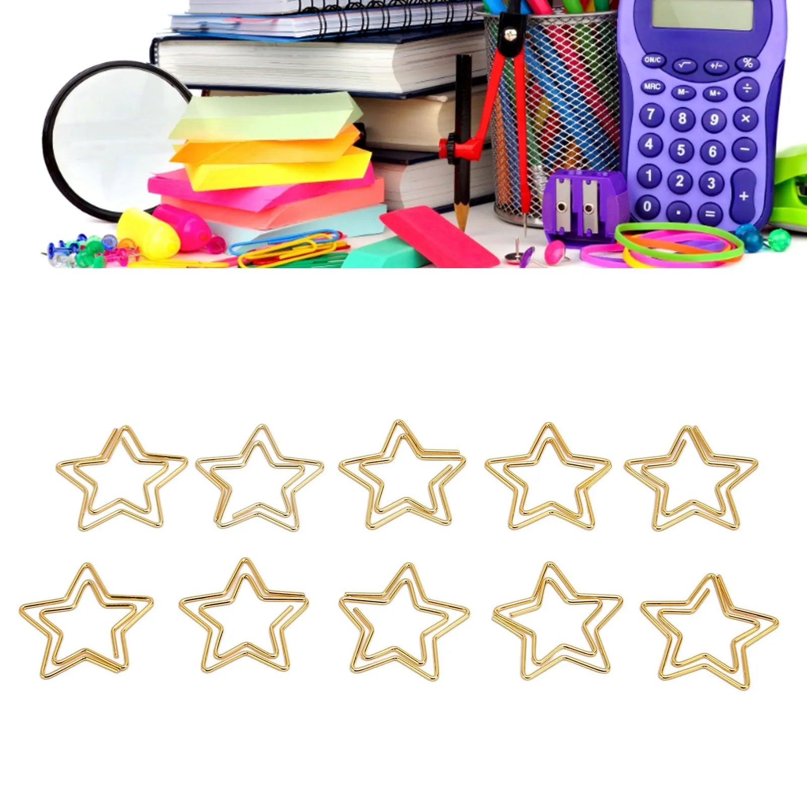 100pcs Star Paper Clips