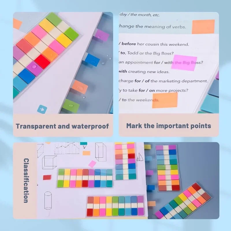 6 Pack Transparent Colorful Memo