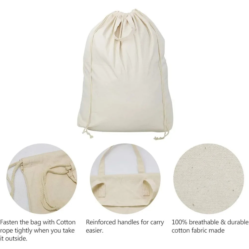 2 Pcs Canvas Laundry bags