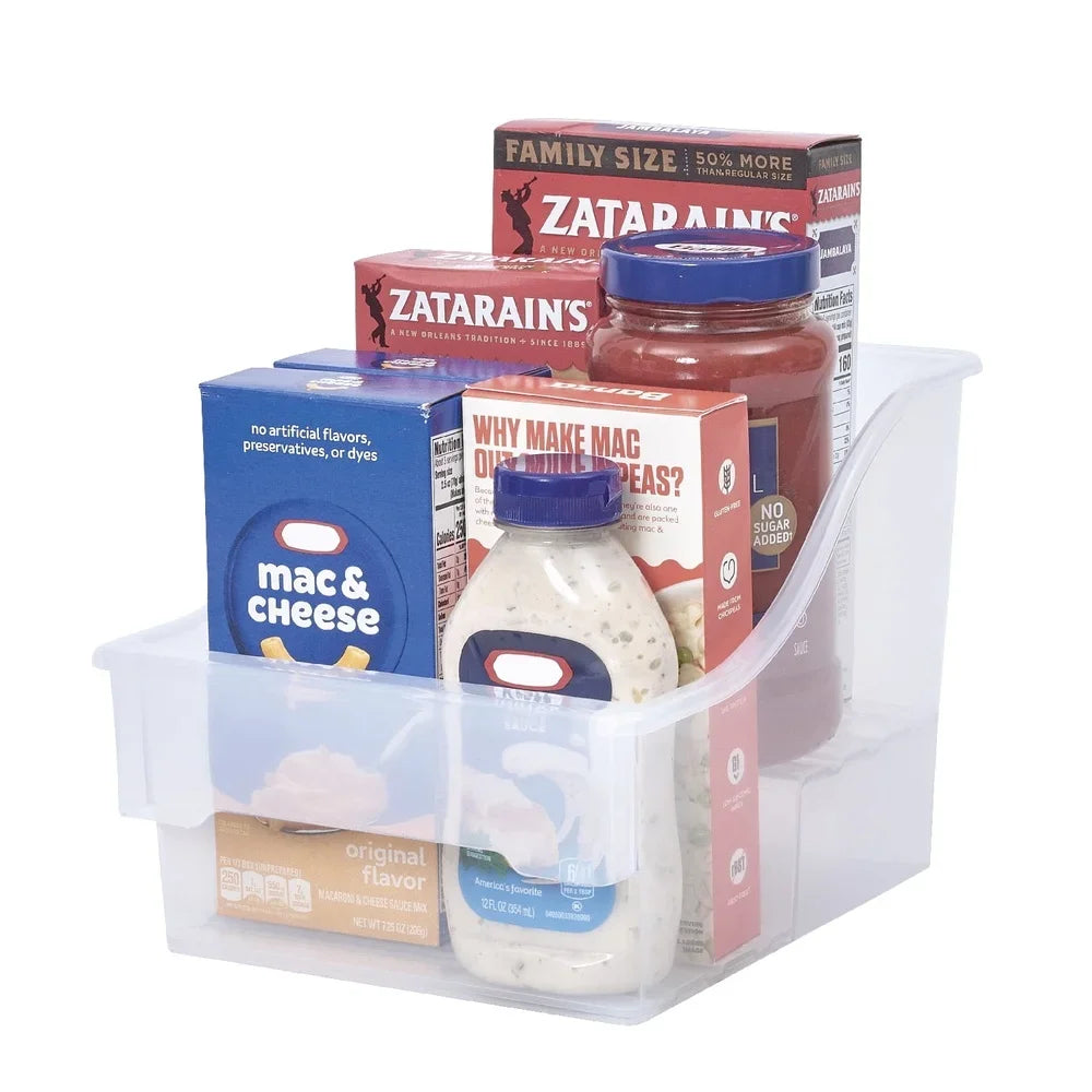 2 Pack Clear Plastic Storage Bins