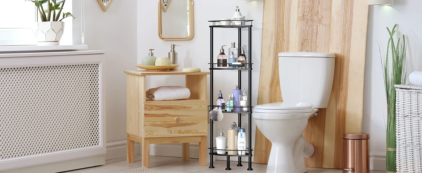 4-Tier Corner Shower Caddy Organizer