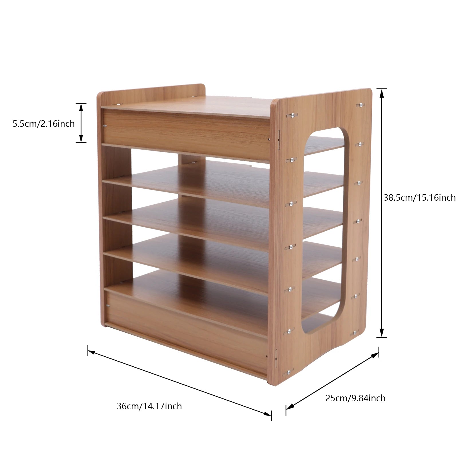 7 Tier Widen Wood Office Paper Organizer