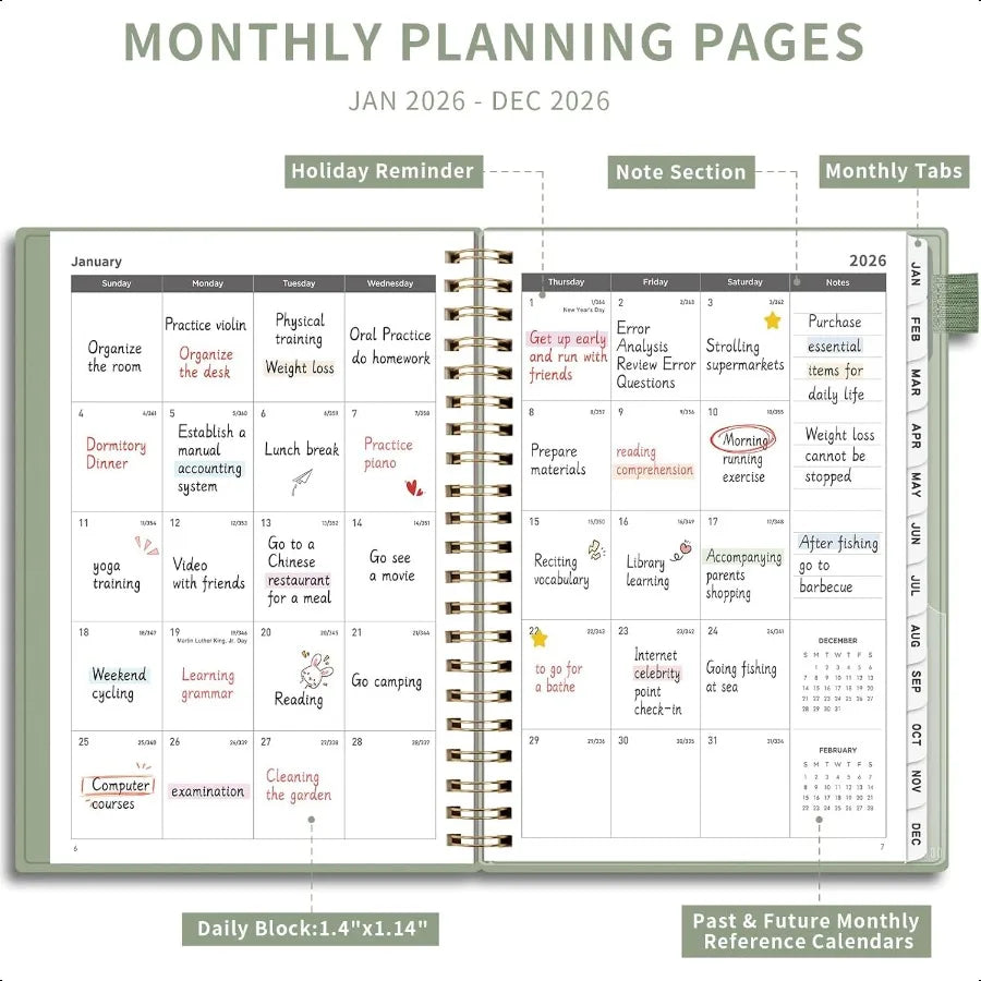 Planner 2026 Weekly and Monthly Planner