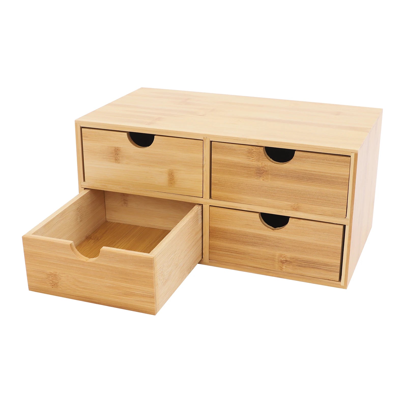 Bamboo 4-Drawer Desktop Organizer