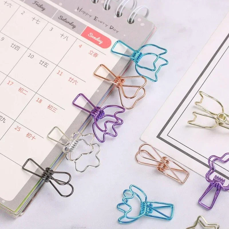 6PCs/Set Hollowed Out Binder Clip