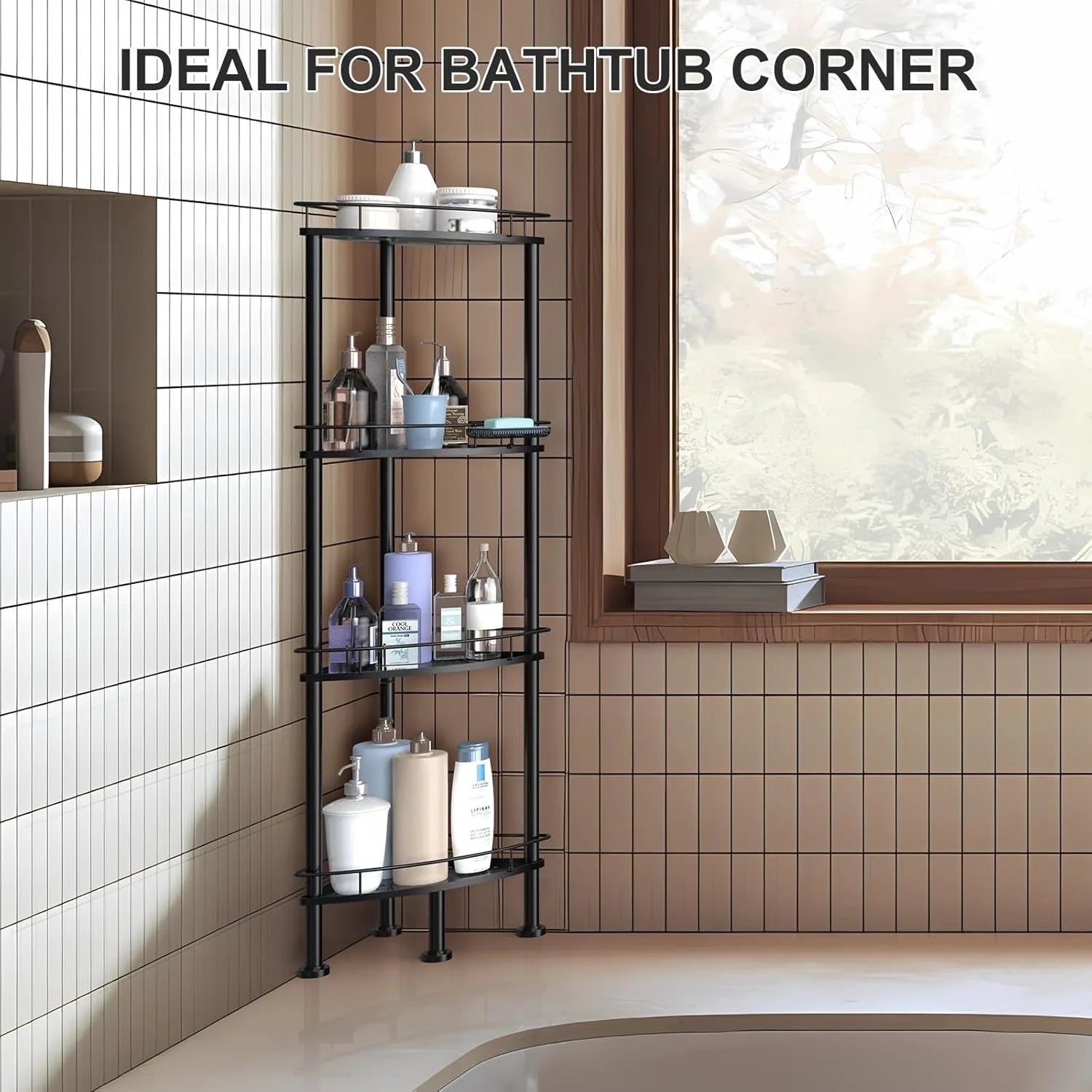 4-Tier Corner Shower Caddy Organizer