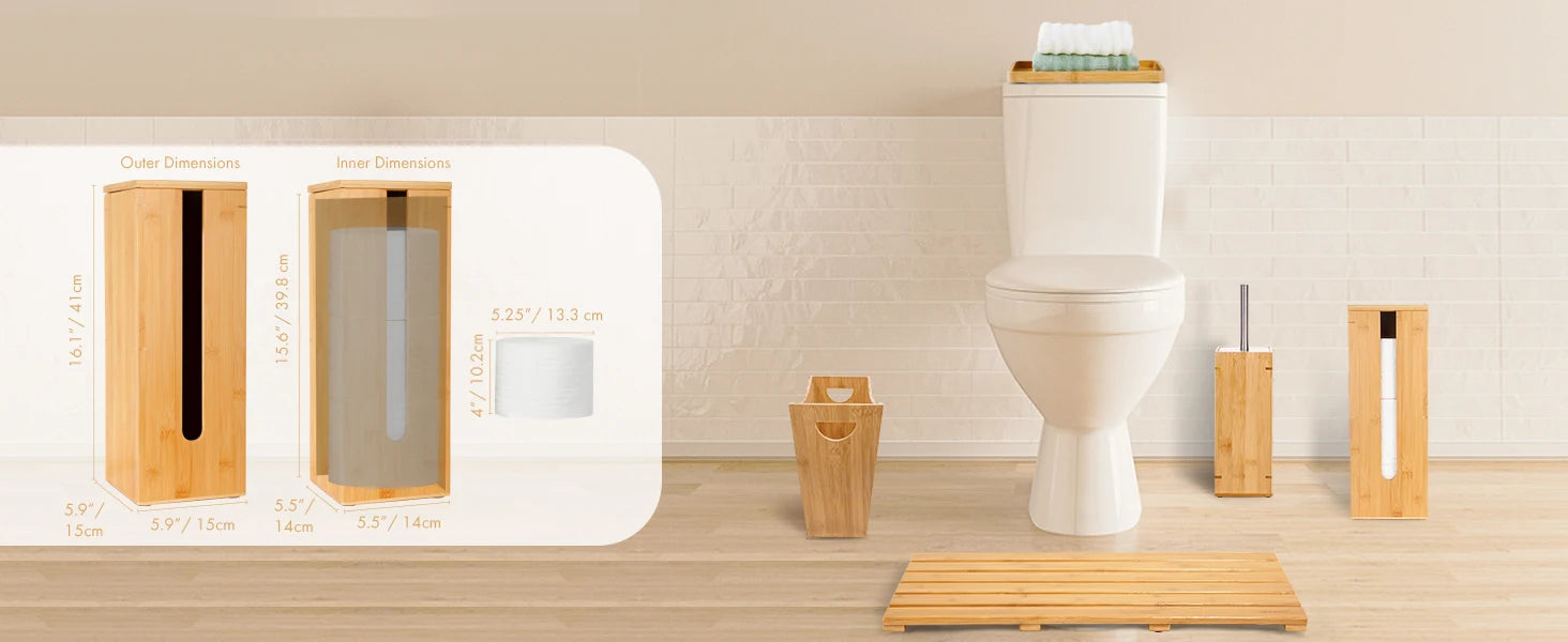 Bamboo Toilet Paper Holder