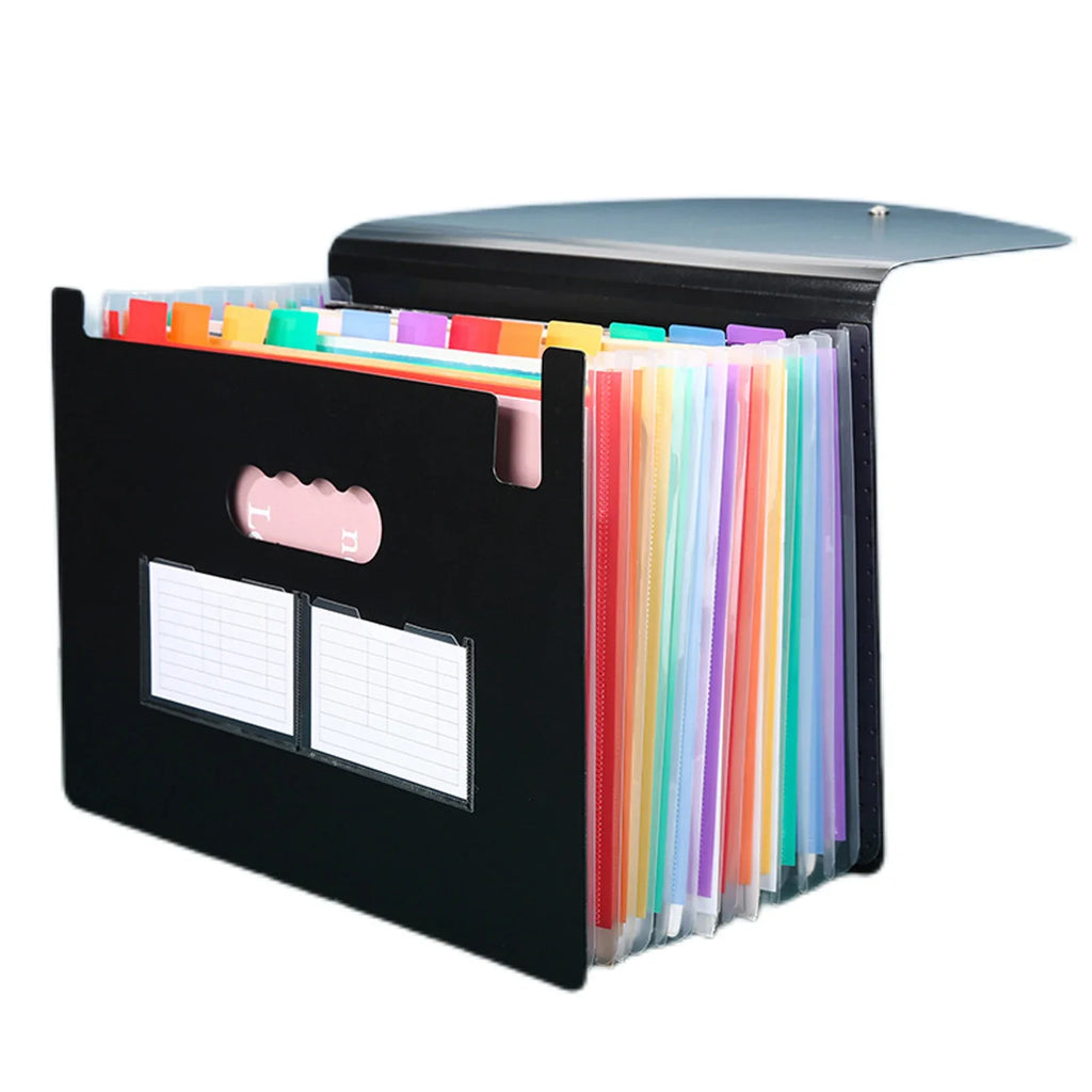 A4 Expanding File Folder with Color Tabs