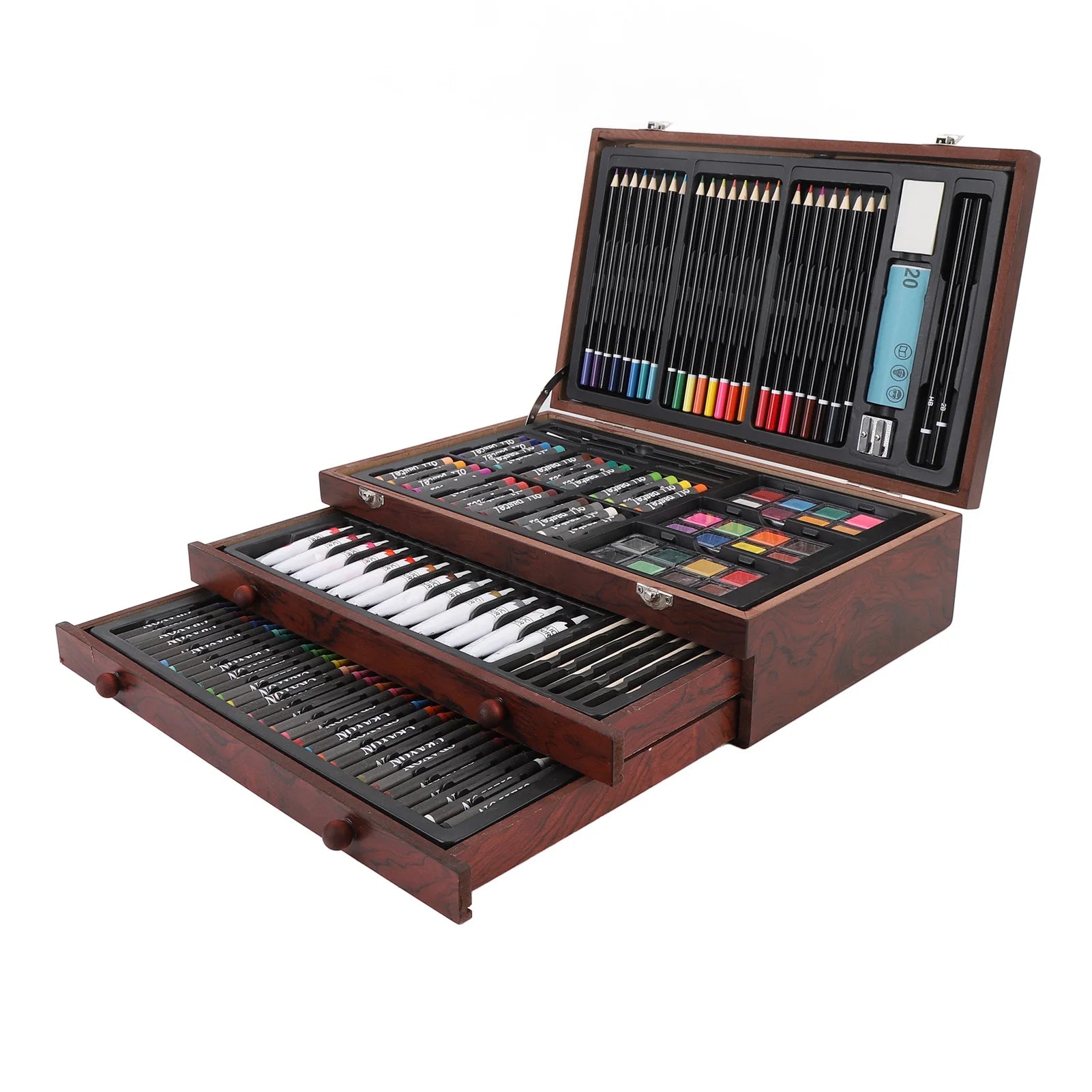 142PCS Set Wooden Art Set