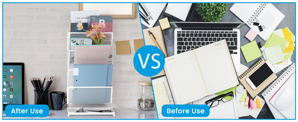 4-Tier Metal Mesh Desk Organizer