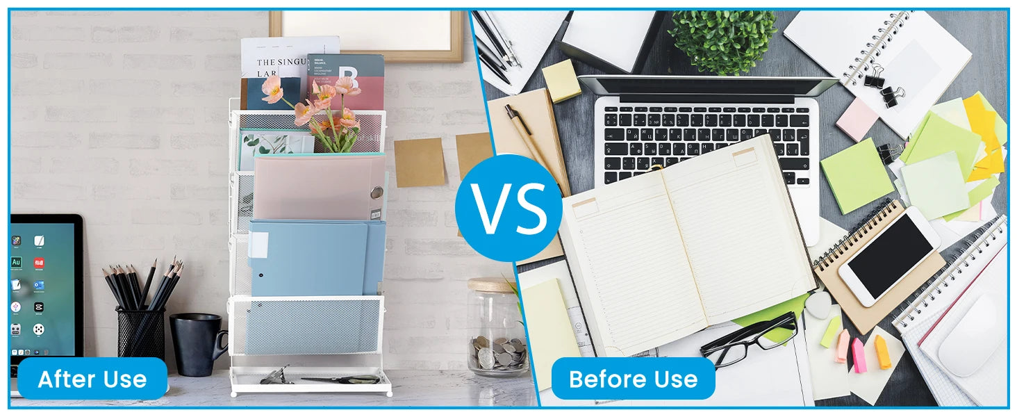 4-Tier Metal Mesh Desk Organizer