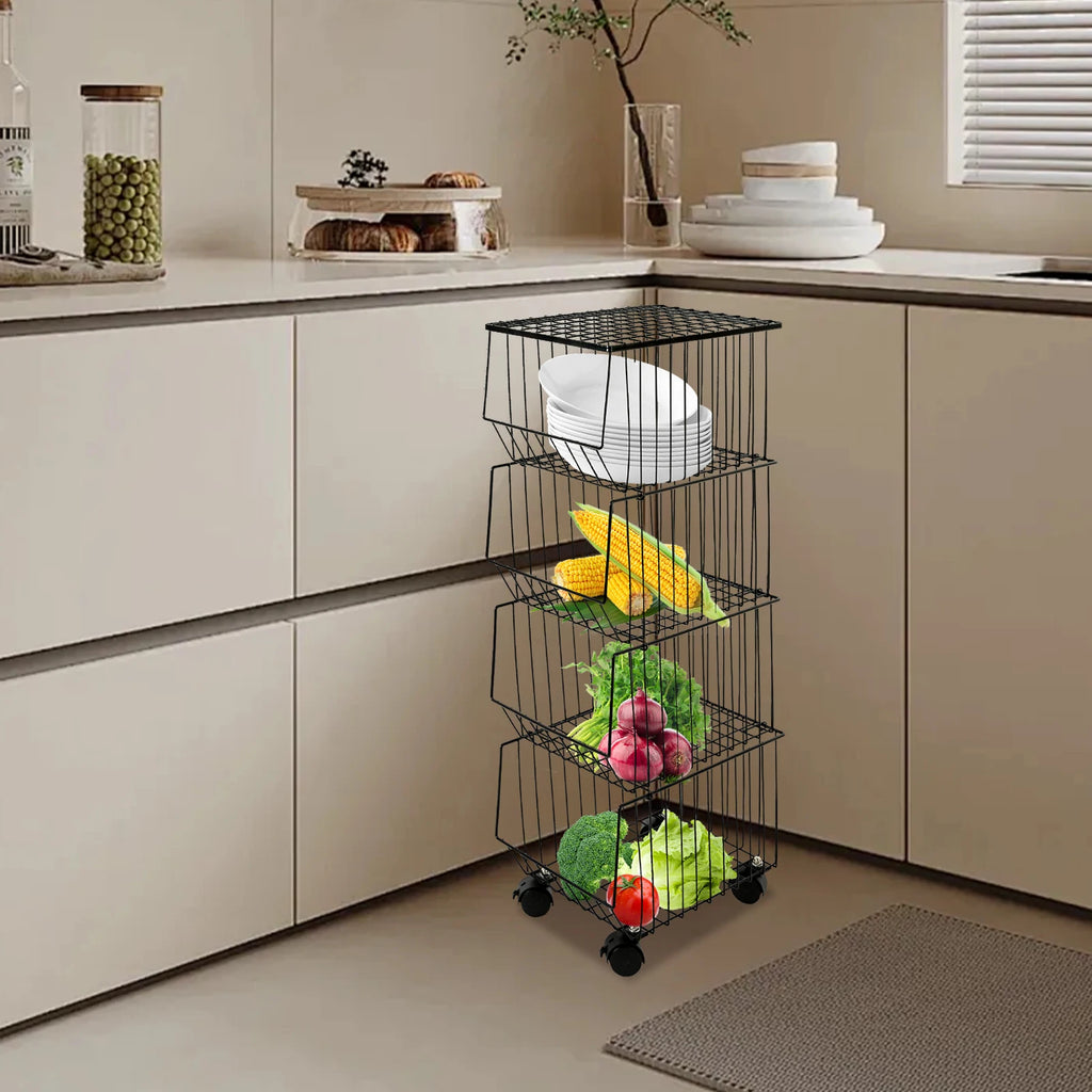 4-Tier Fruit Basket Stand