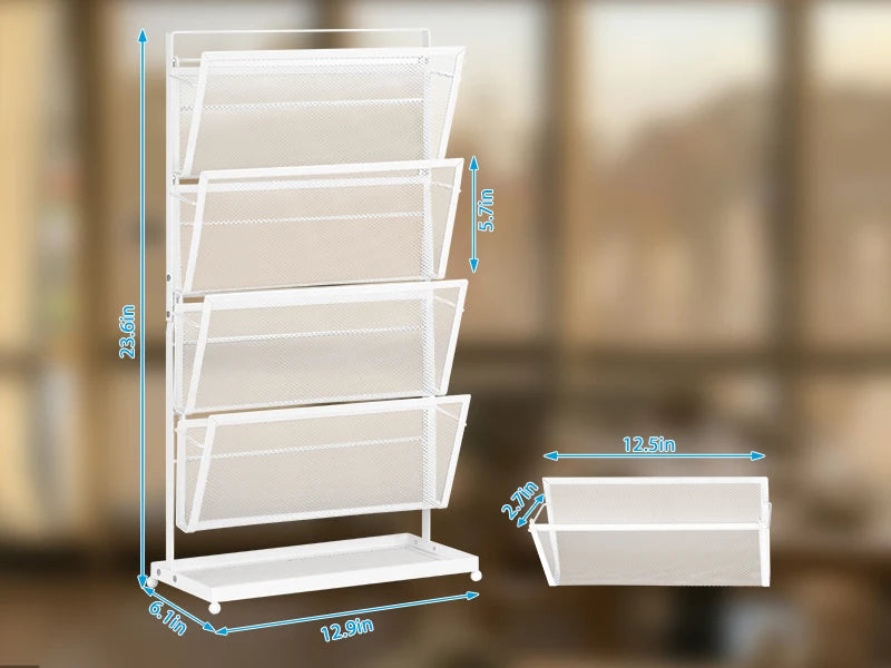 4-Tier Metal Mesh Desk Organizer