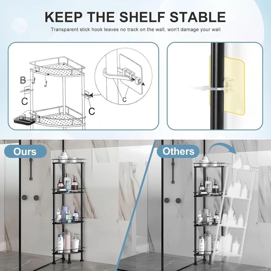 4-Tier Corner Shower Caddy Organizer