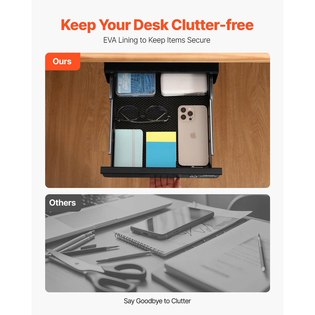 Single/Double Layers Under Desk Drawer 