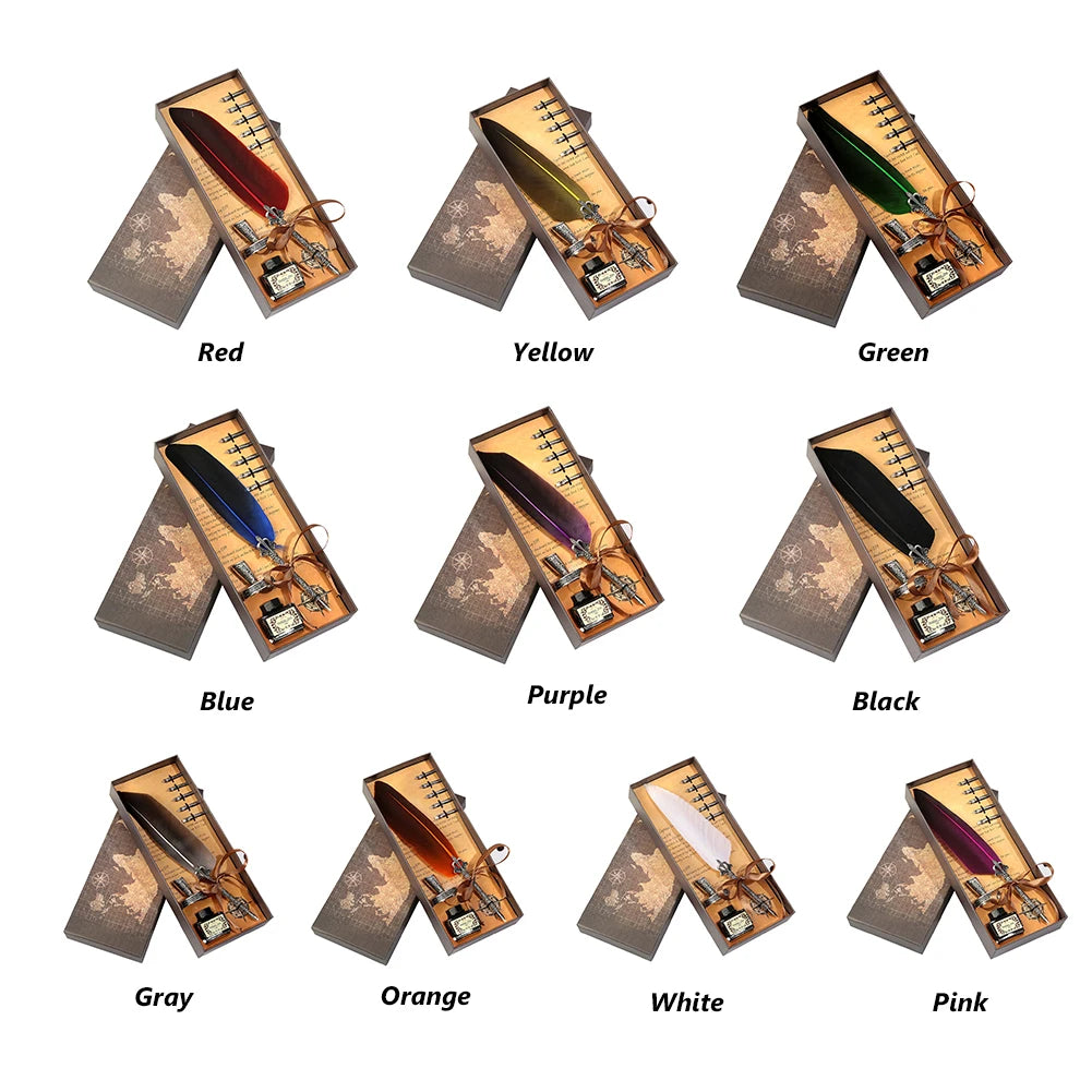 Retro Calligraphy Feather Dip Pen