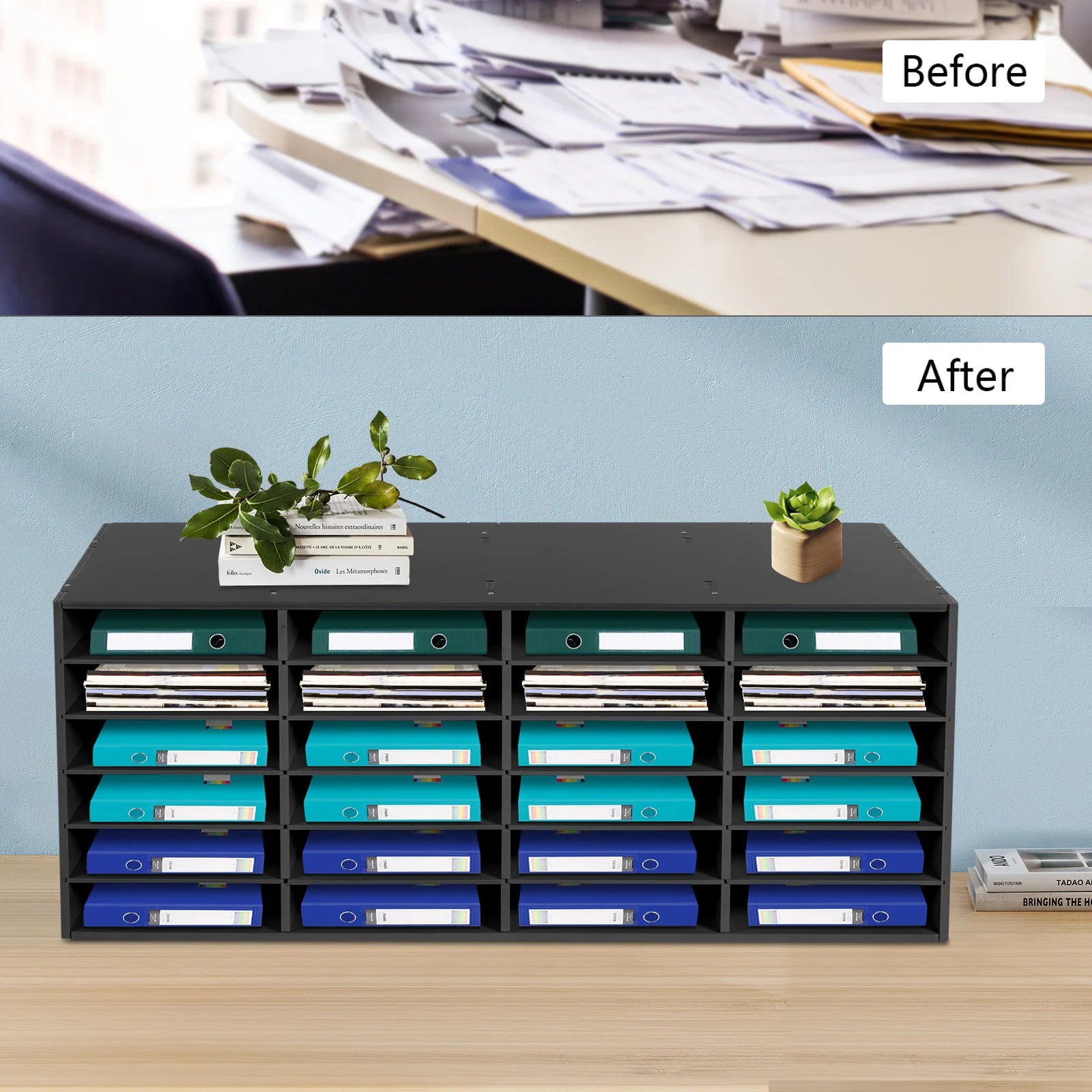 PVC Black Literature Organizers
