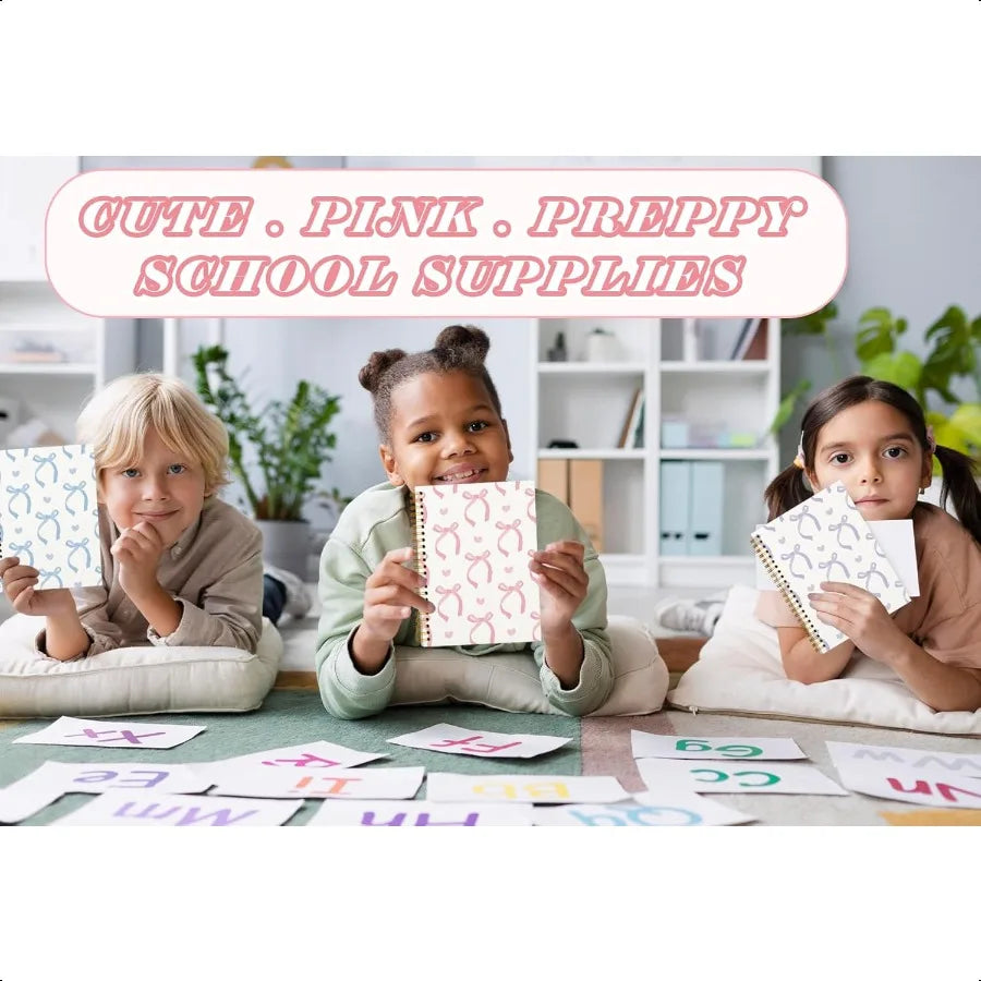 Pink Bow Preppy Notebook