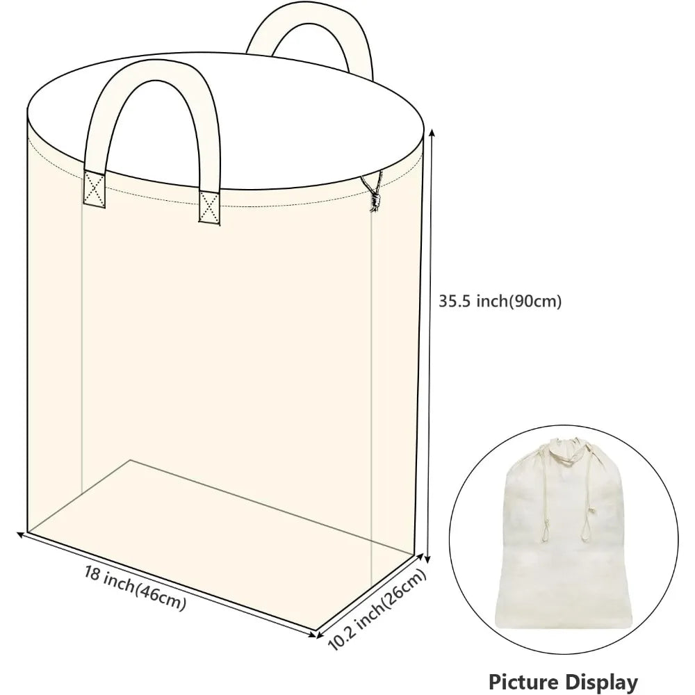 2 Pcs Canvas Laundry bags