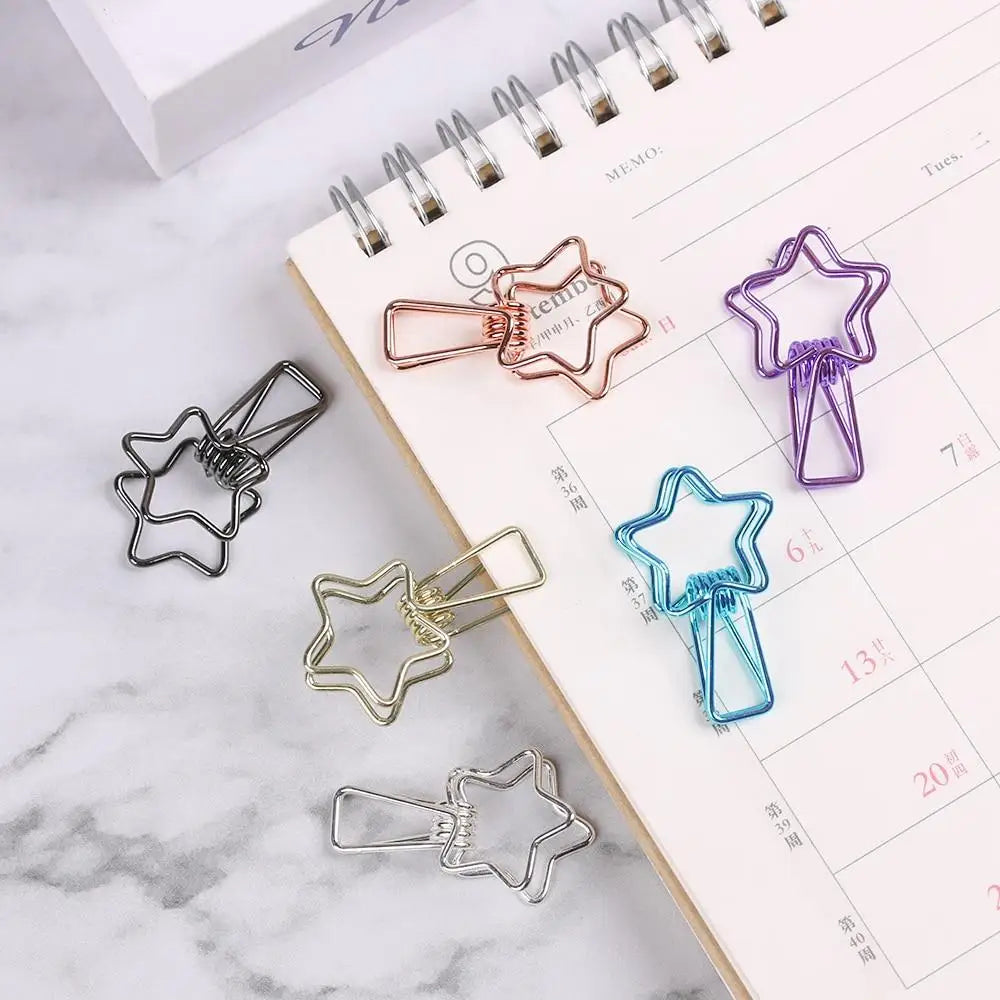 6PCs/Set Hollowed Out Binder Clip