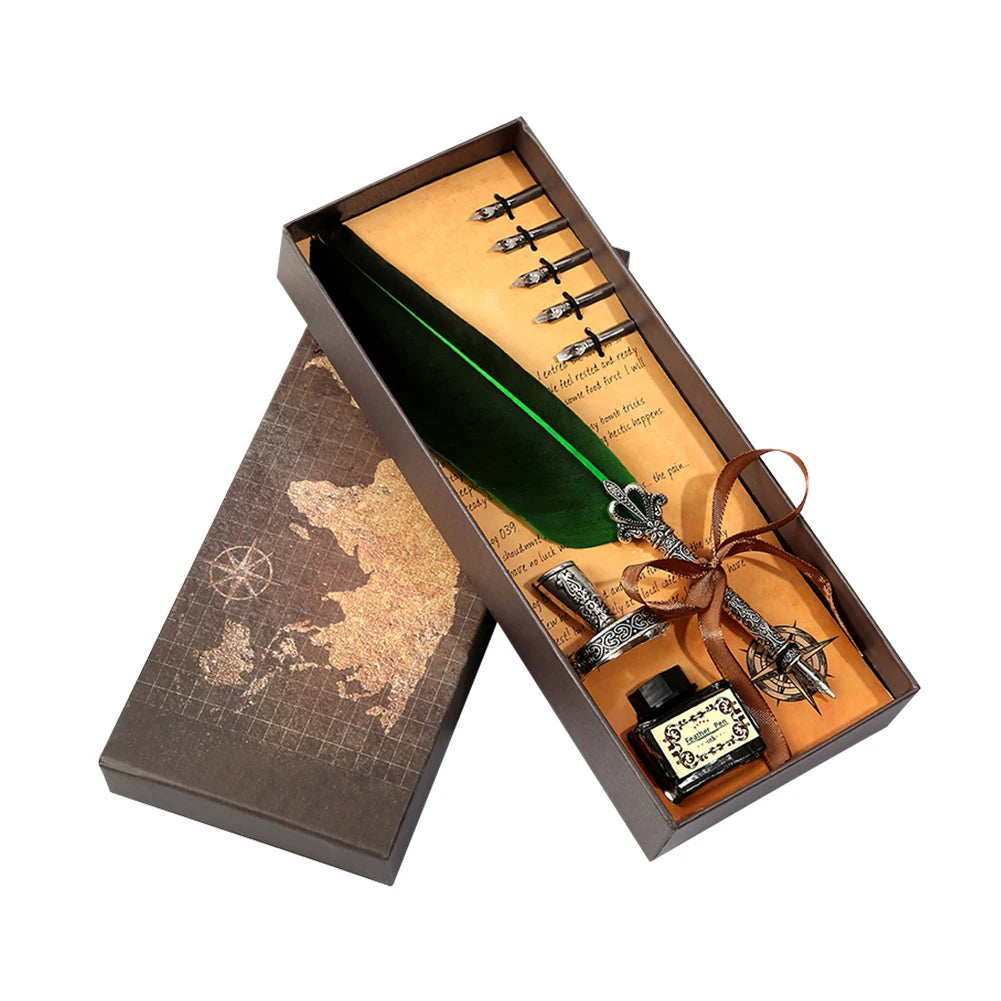 Retro Calligraphy Feather Dip Pen