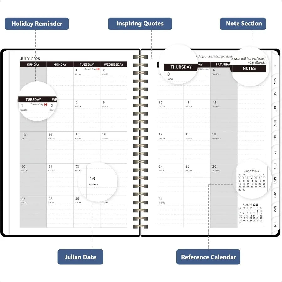Planner Monthly Calendar Notebook