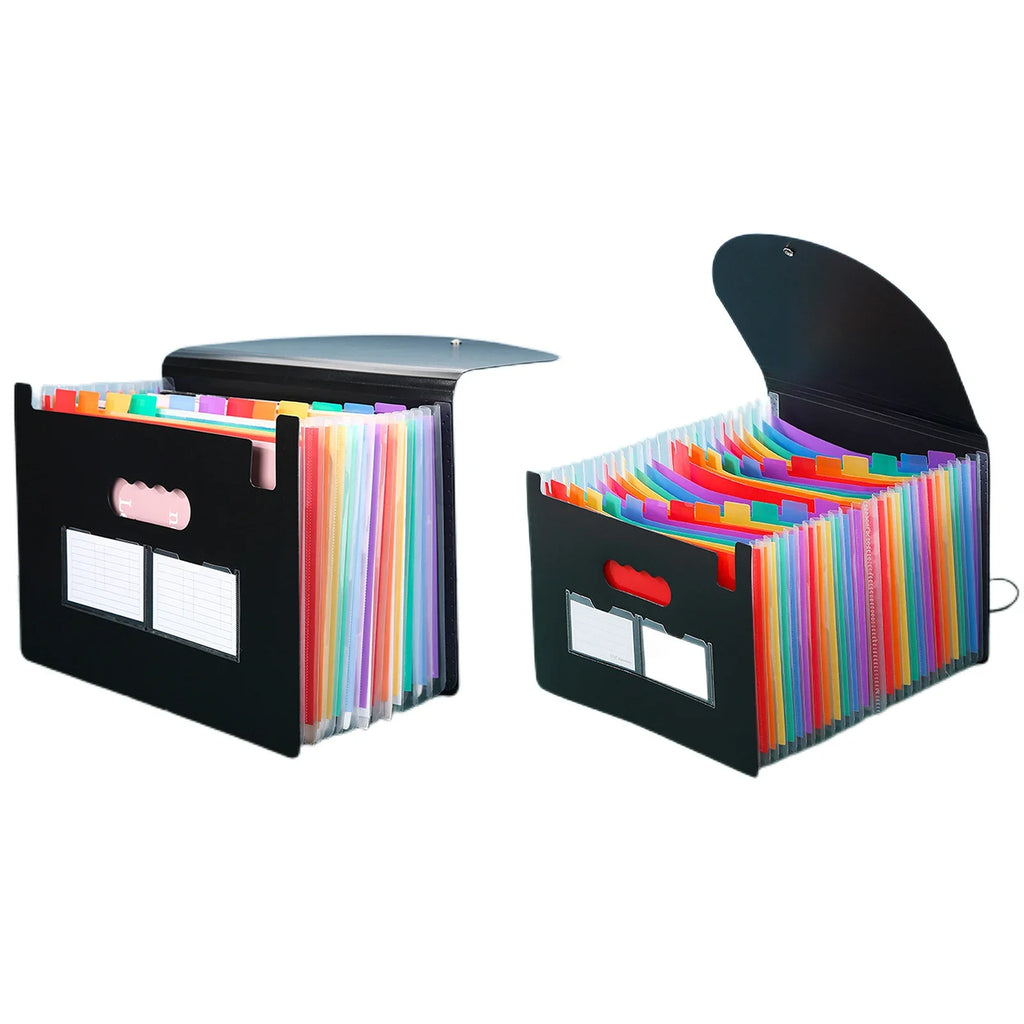 A4 Expanding File Folder with Color Tabs