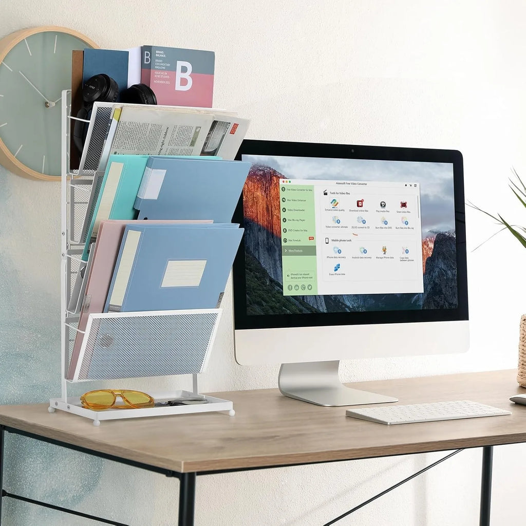 4-Tier Metal Mesh Desk Organizer