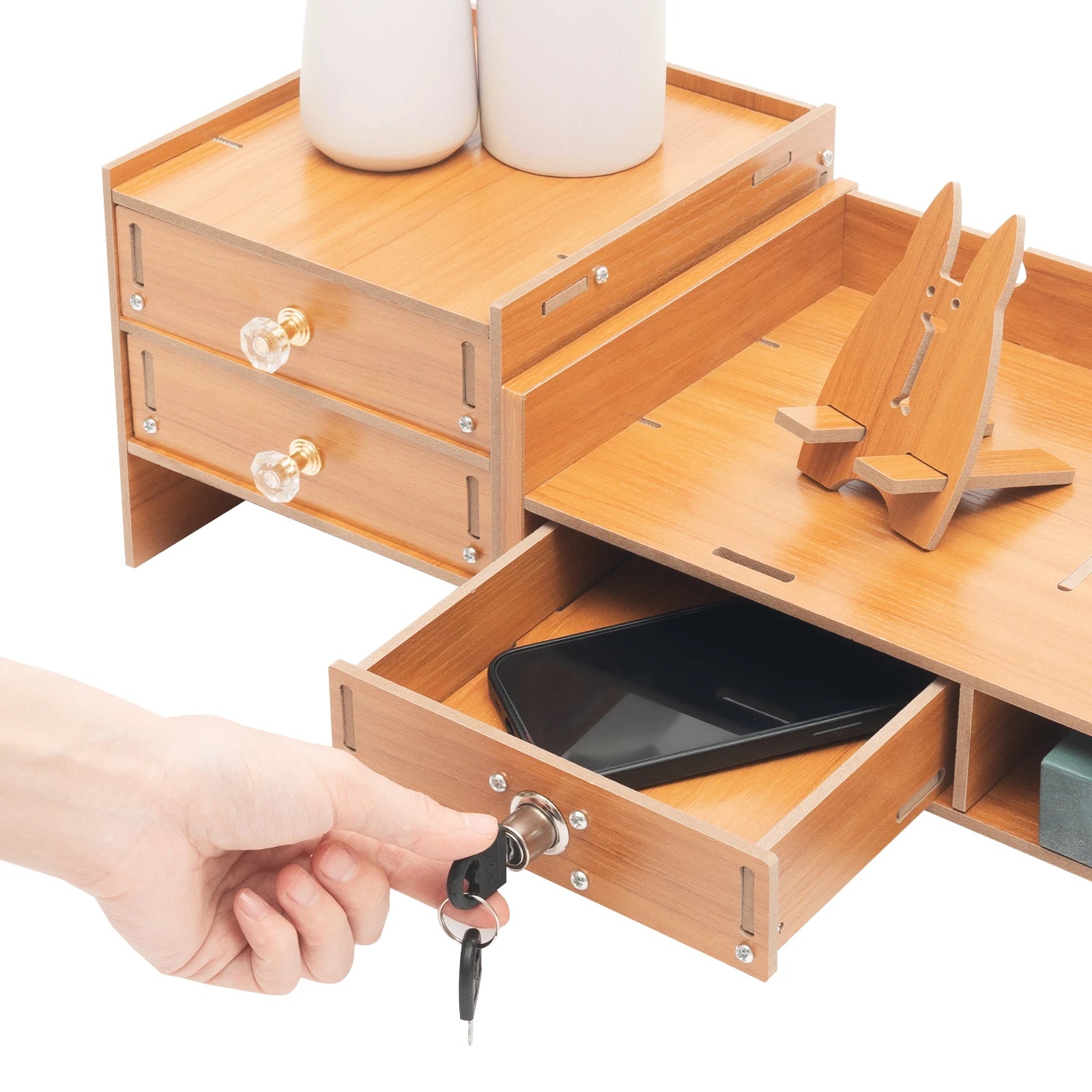 3 Drawers Computer Monitor Stand