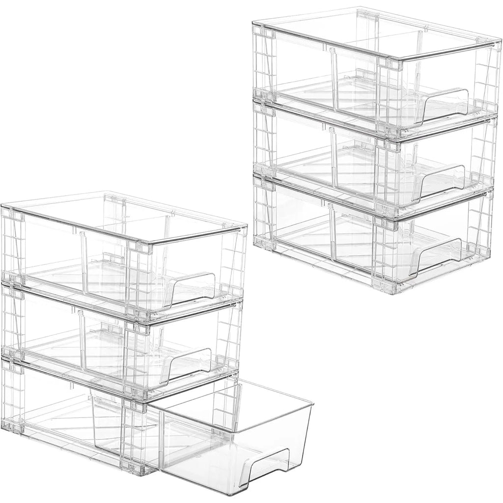 6 Pack Stackable Storage Drawers