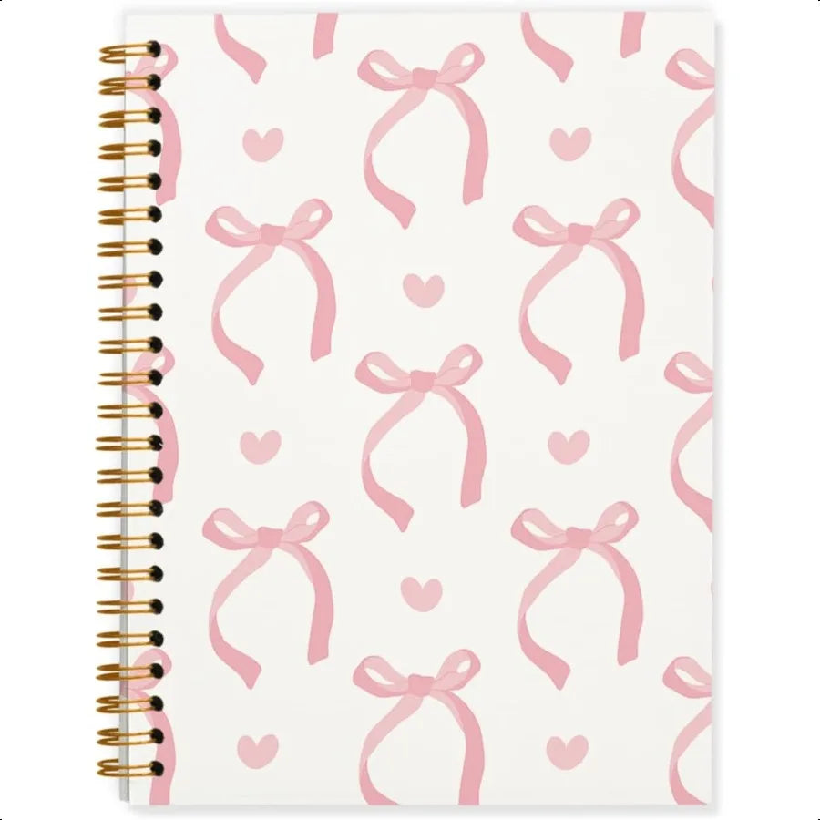 Pink Bow Preppy Notebook