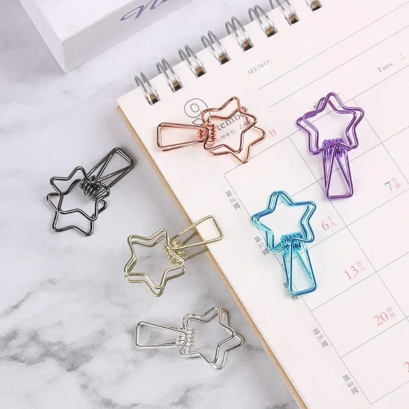 6PCs/Set Hollowed Out Binder Clip