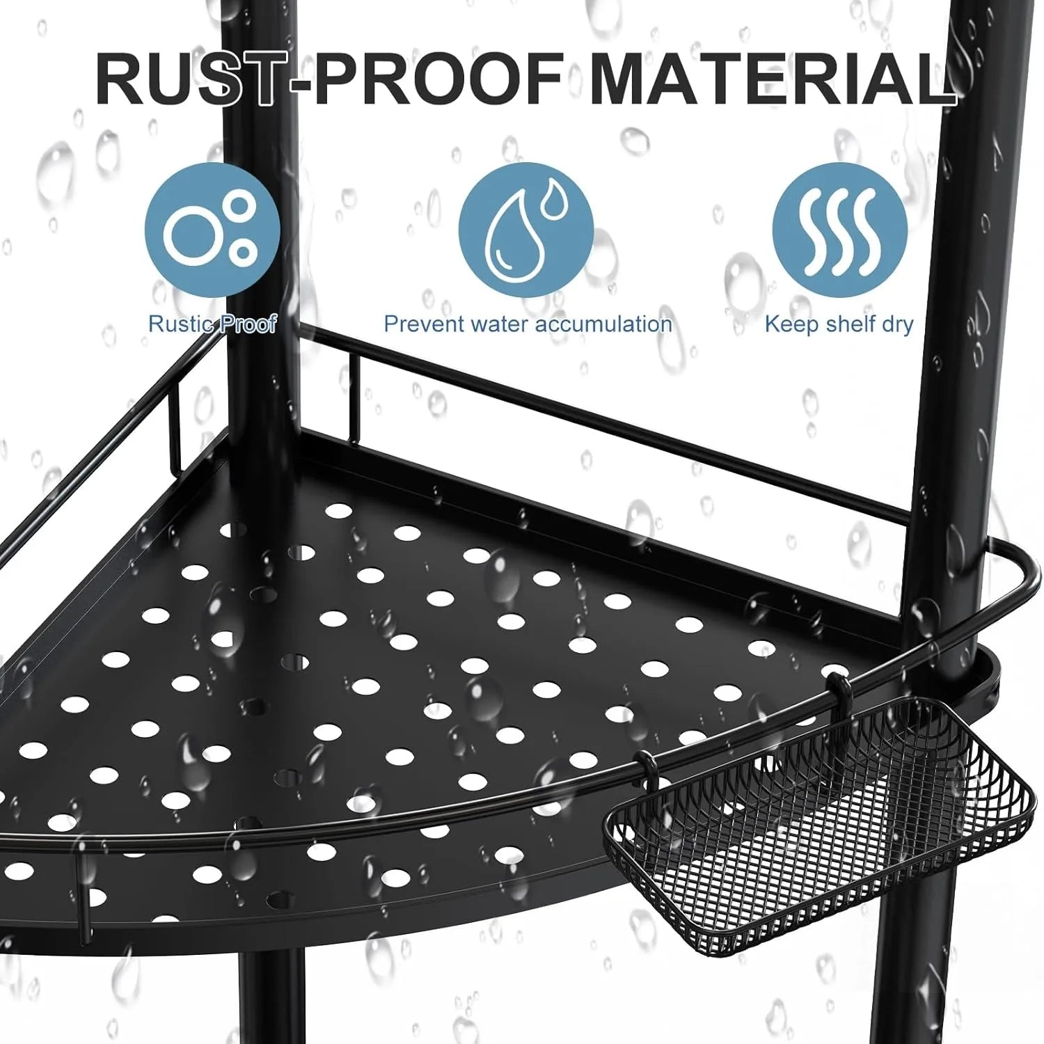 4-Tier Corner Shower Caddy Organizer