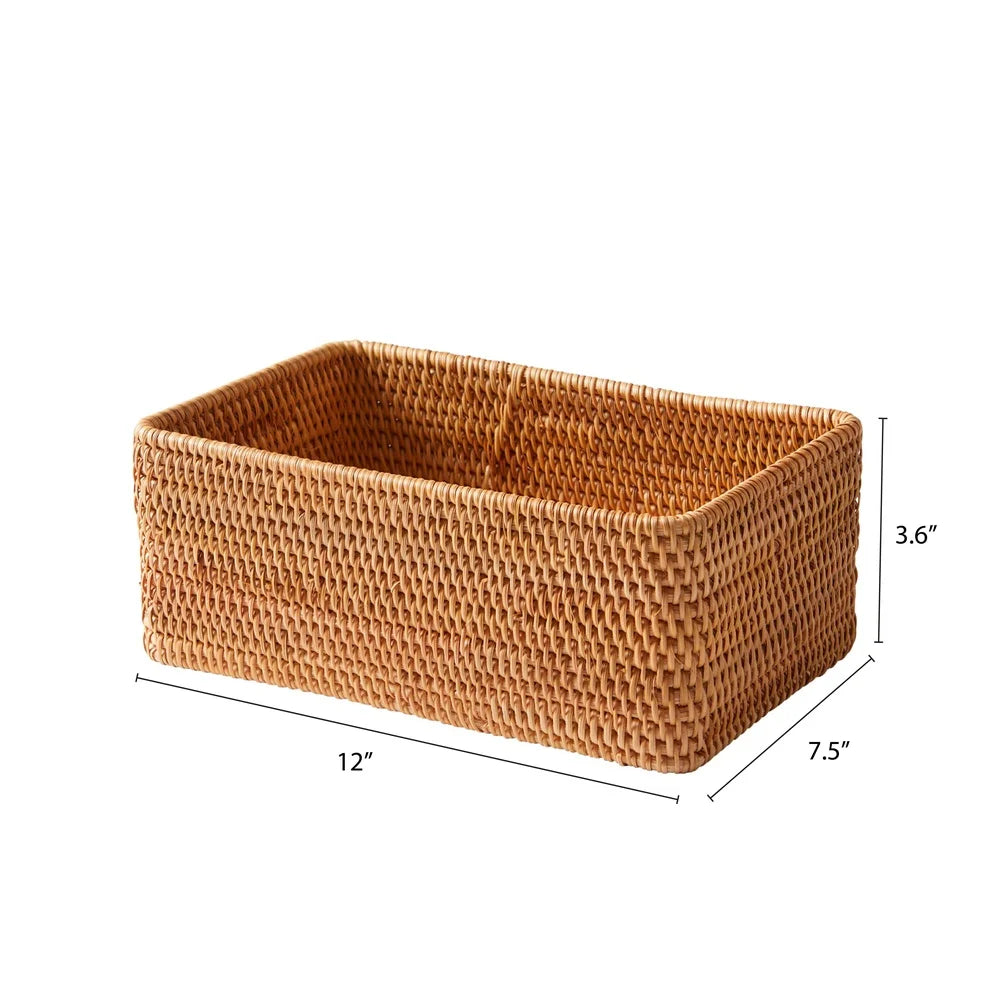 Rattan Bathroom Organizer Basket