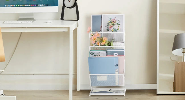 4-Tier Metal Mesh Desk Organizer