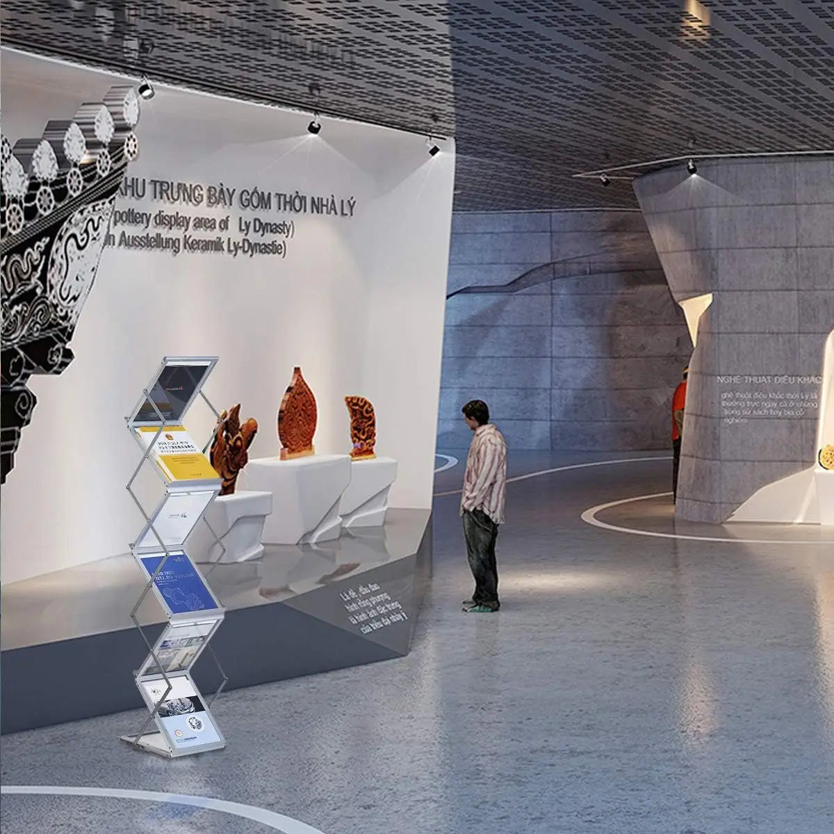 Foldable Aluminum Magazine Rack