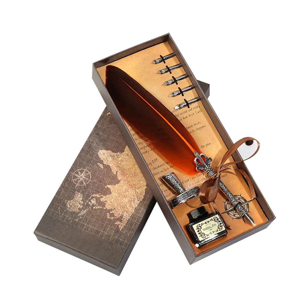 Retro Calligraphy Feather Dip Pen