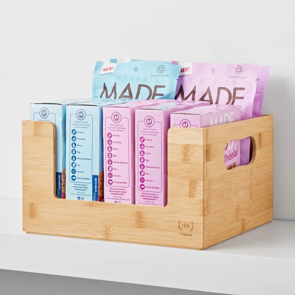 Bamboo Storage Bins Set of 2