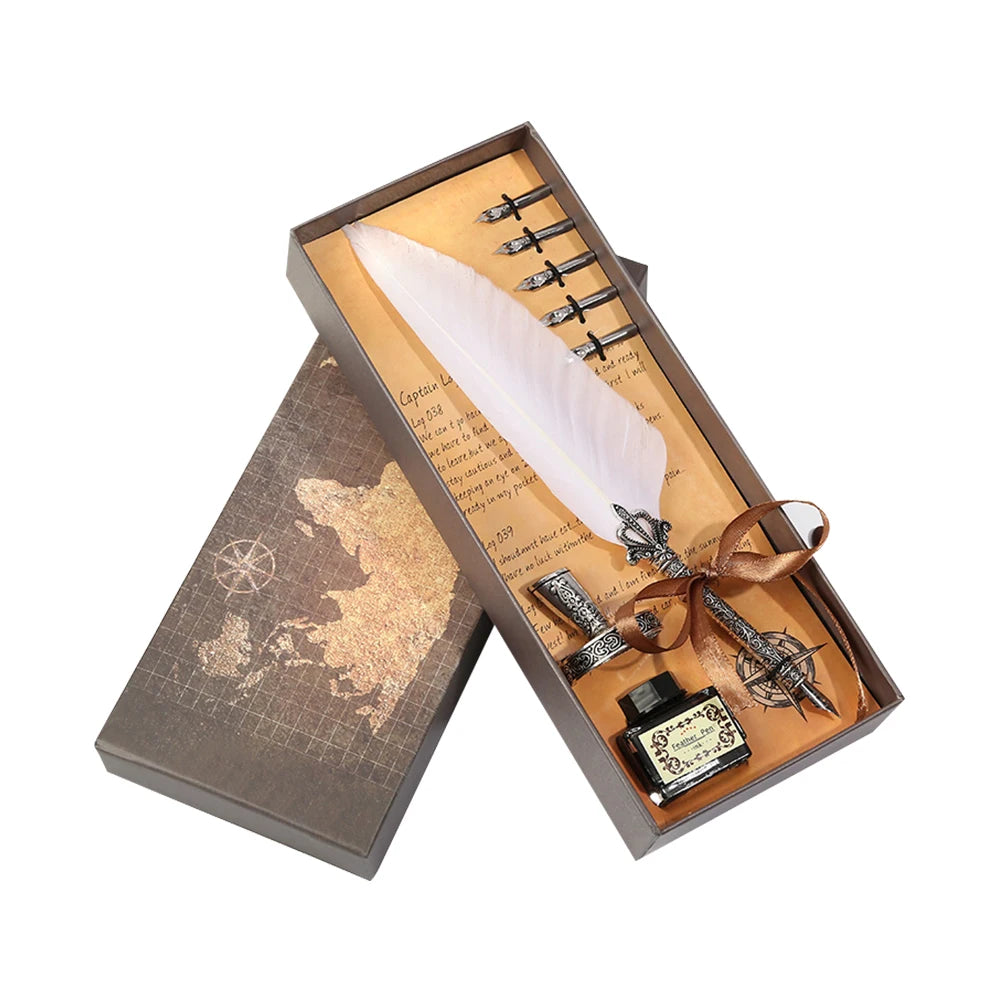 Retro Calligraphy Feather Dip Pen