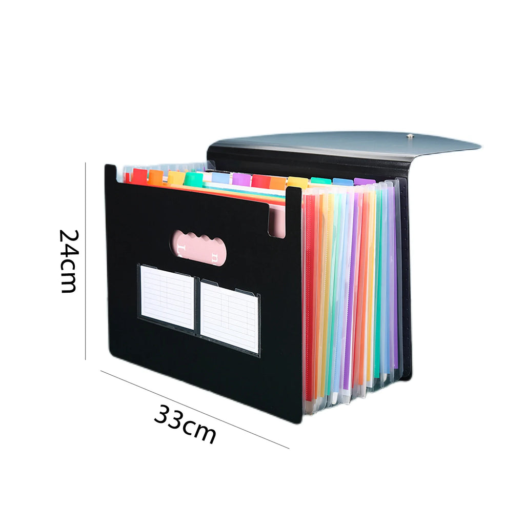 A4 Expanding File Folder with Color Tabs
