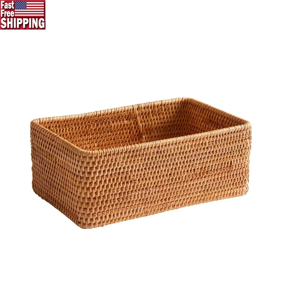 Rattan Bathroom Organizer Basket