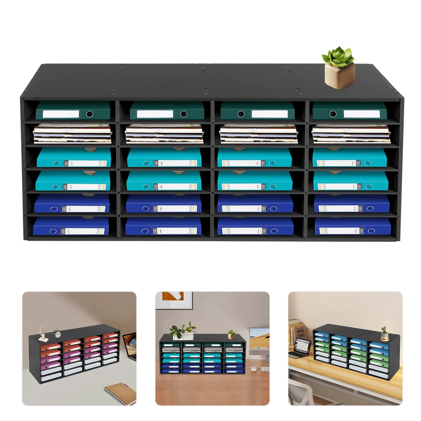 PVC Black Literature Organizers