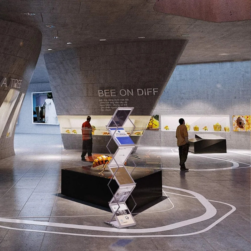 Foldable Aluminum Magazine Rack