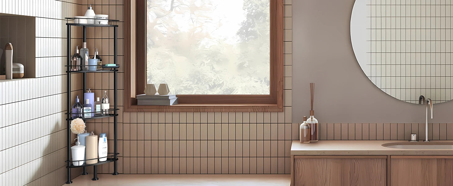 4-Tier Corner Shower Caddy Organizer