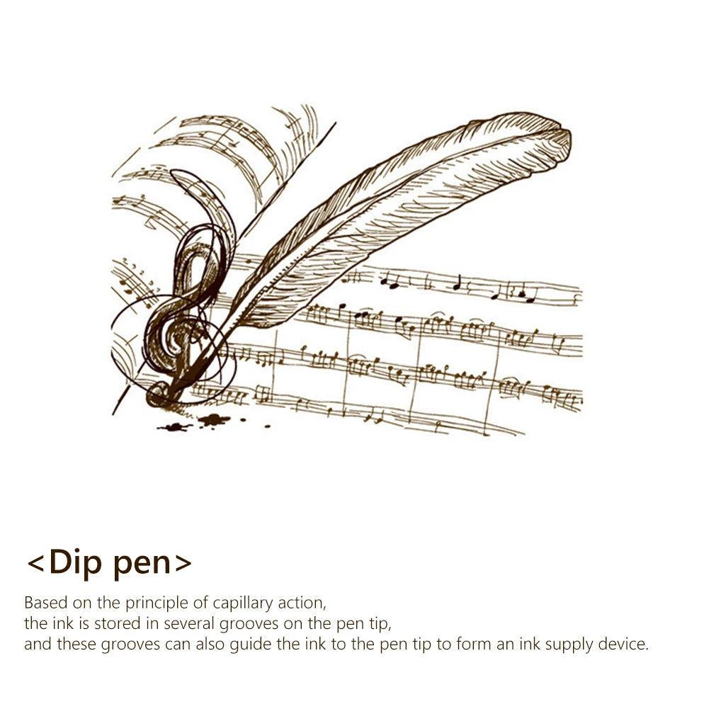 Retro Calligraphy Feather Dip Pen
